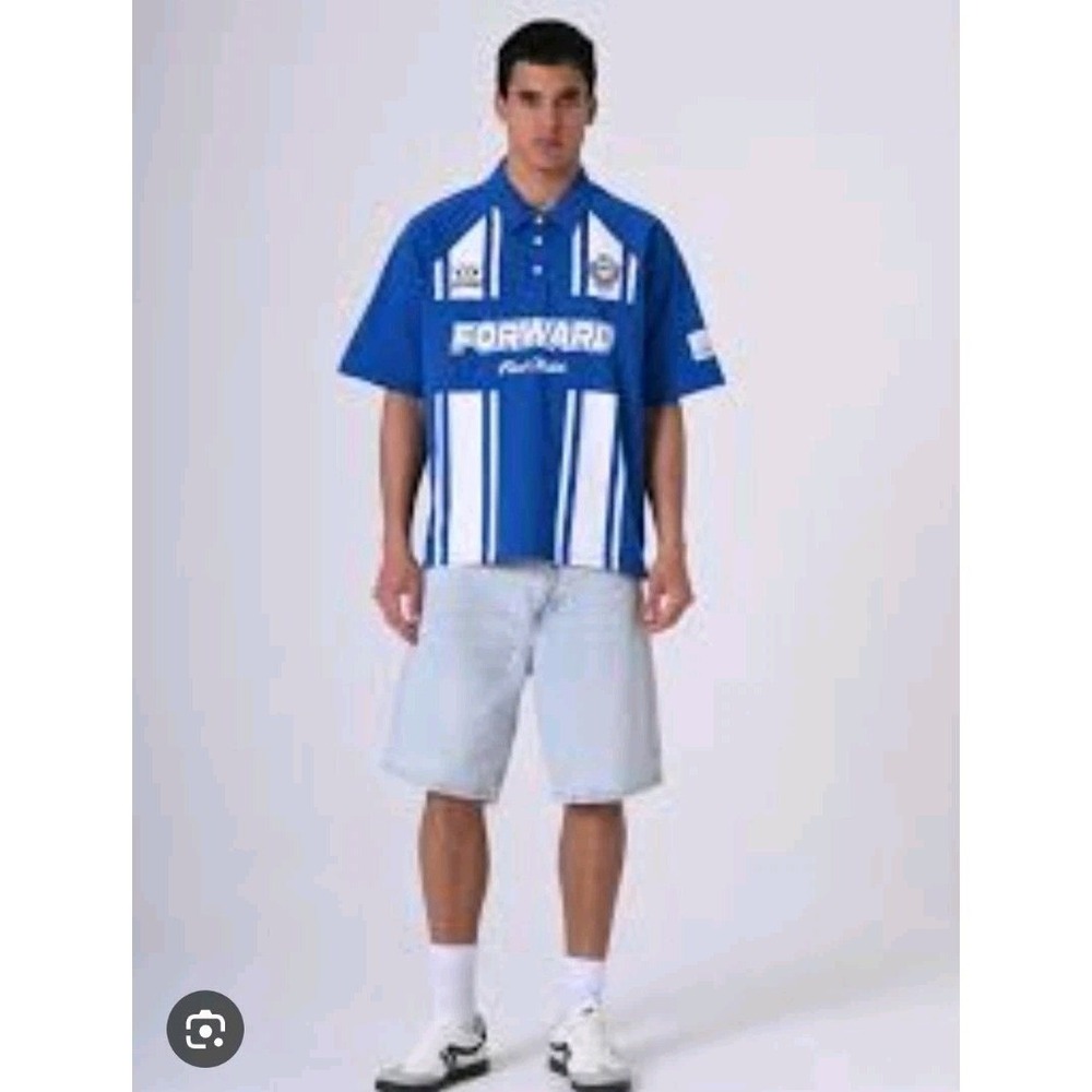 2512 Artizia Forward‎ Polo Jersey Shirt Men's Blue Fantasy Football Size Medium